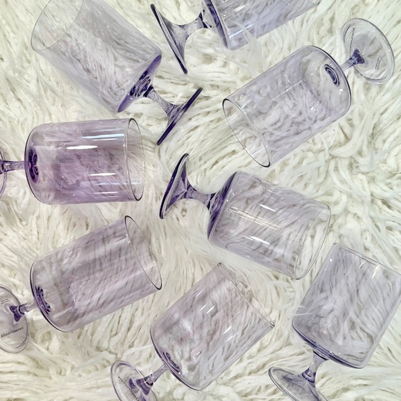 Anthropologie Eight Morgan Short wine glasses in Lilac" NWT - Picture 13 of 13